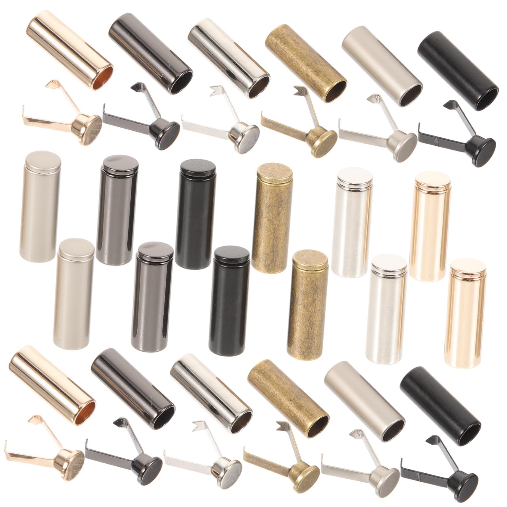 NUOBESTY 96stücke Kordelstopper Kordelenden Für Jogginghosen Bekleidung Universelle Endkappen Für Schnürsenkel Und Zugbänder Gunmetal Antikgrün Perle Diy Zubehör Für Kreative