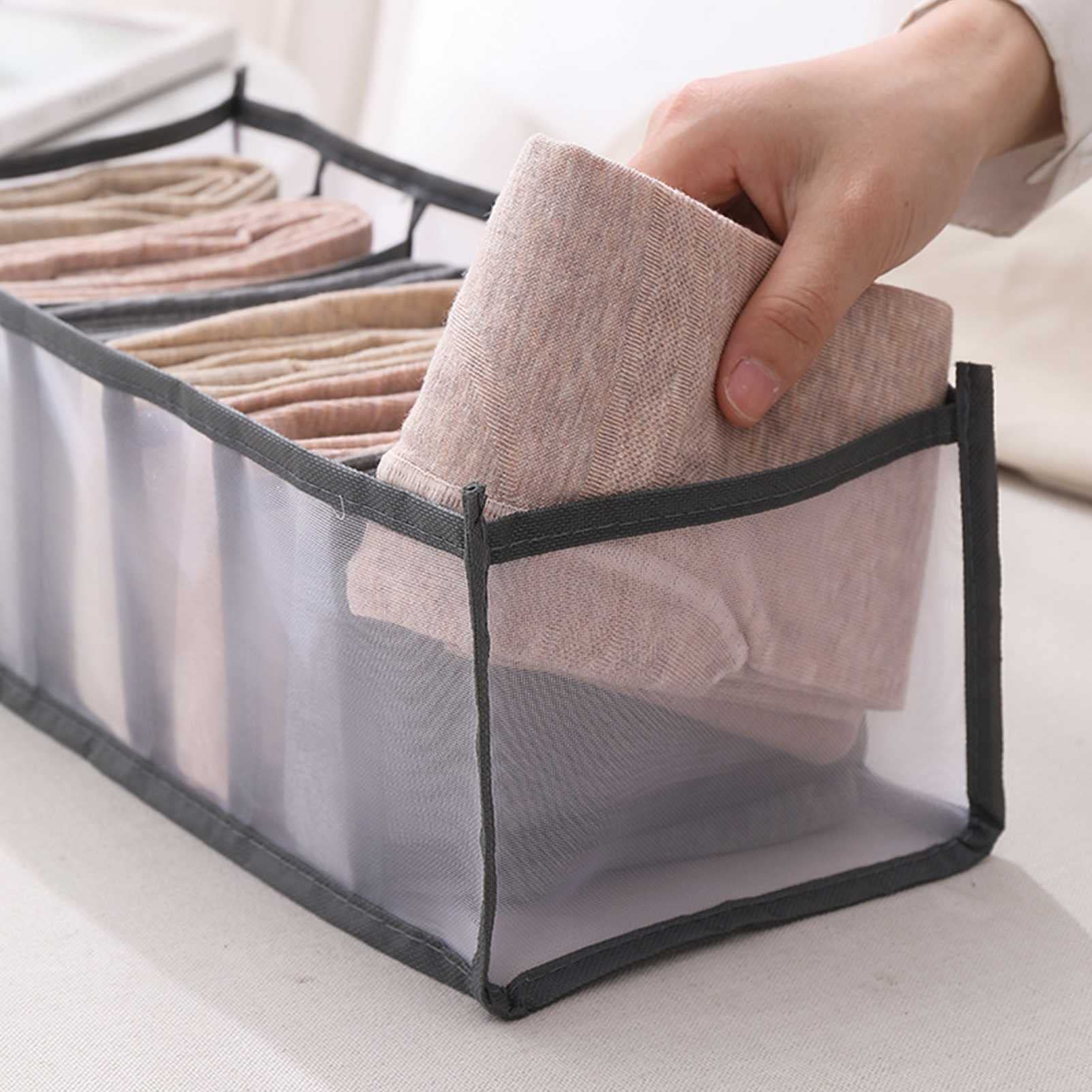 Organizador de Ropa de Closet de 8 Piezas, Organizador de Compartimiento de Jeans, Organizador de cajón Plegable for Camisas, Camisetas, Almacenamiento de Pantalones (Grande/pequeño)