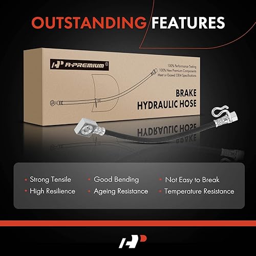 Miniatura 6 de A-Premium Manguera hidráulica de freno exterior del pasajero trasero compatible con modelos Ford seleccionados - Para F-150 2009 2010 2011 -