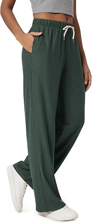 ODODOS Womens Straight Leg Pants Ultra Soft odSTRATUM Tech Relaxed Casual Pajama Lounge Pants with Pockets-27/29/31 Inseam