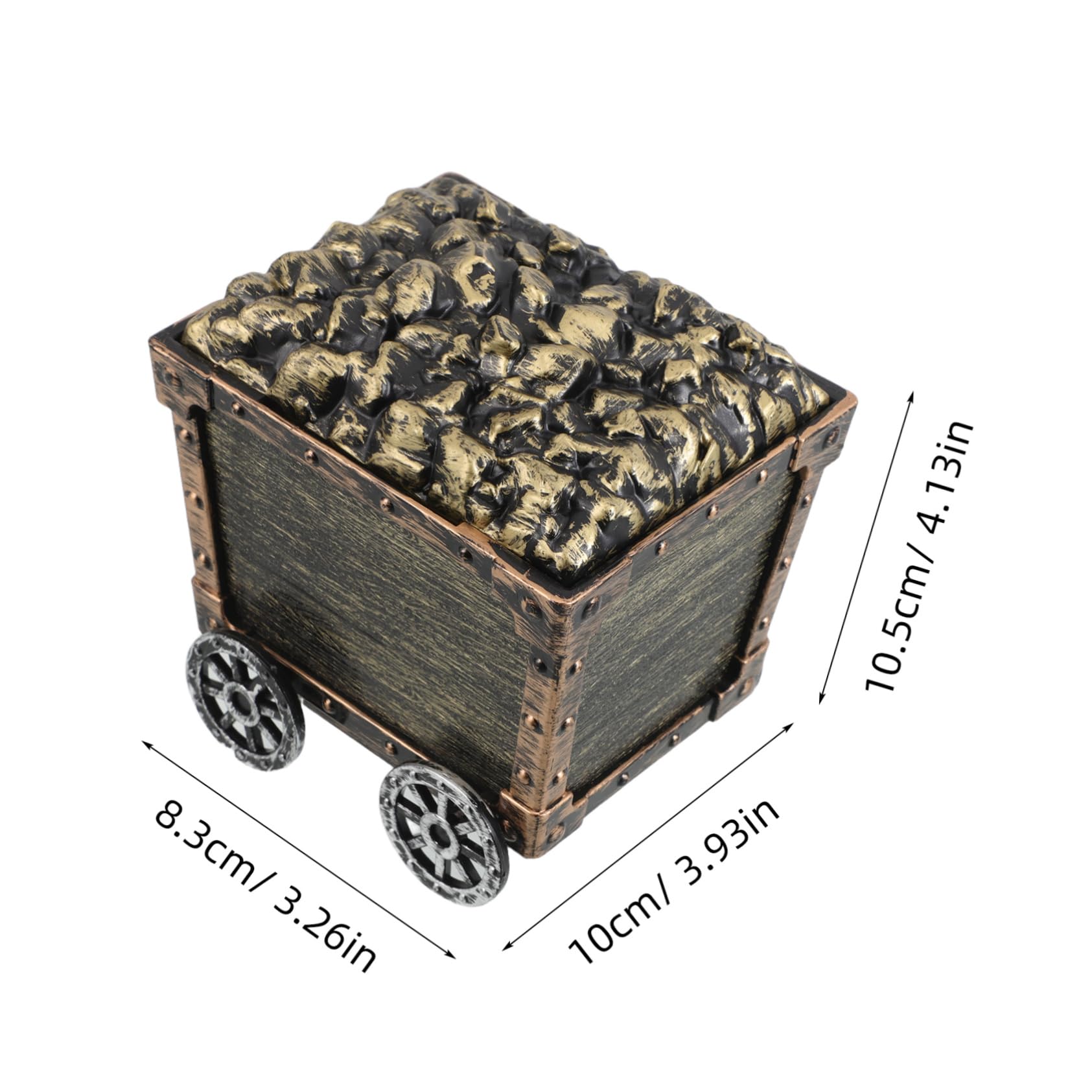 Yardwe Boys and Girls Mining Cart Toy Treasure Chest Decorative Accessories Treasure Box for Boys and Girls Toy Storage Bin for Holiday Festivity