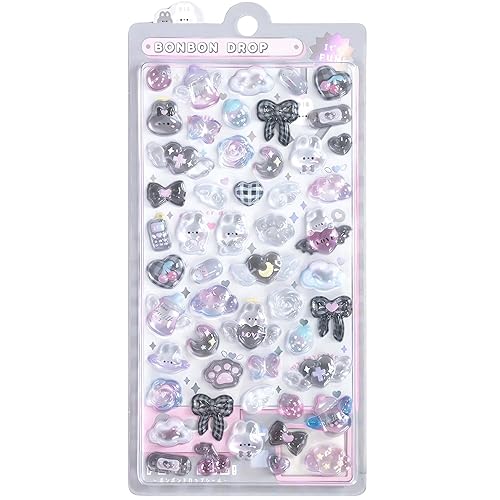 3D Puffy Stickers, 4 Sheets 200+ Kawaii Resin Decorative Stickers for Phone Case, Notebook, Scrapbooking (Style-8) - Style-8