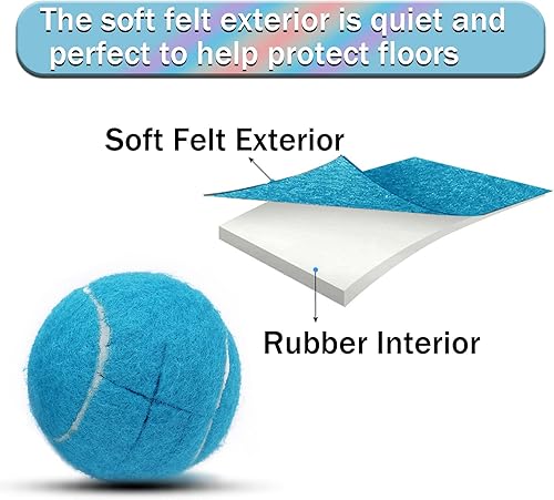 Miniatura 3 de 4 pelotas de tenis precortadas para patas de muebles, protección del suelo, almohadillas de fieltro resistentes y duraderas