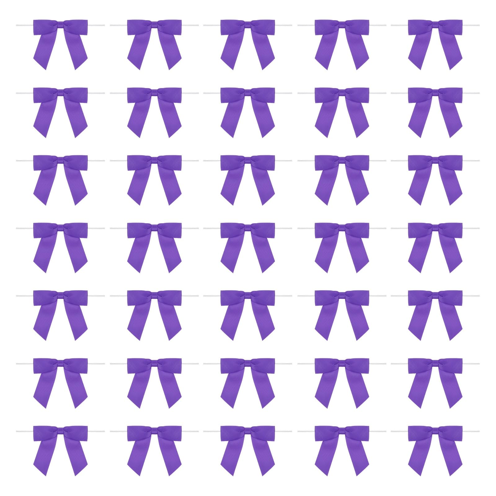 Lazos de satén morado oscuro de 8,89 cm para manualidades y decoración de bolsas