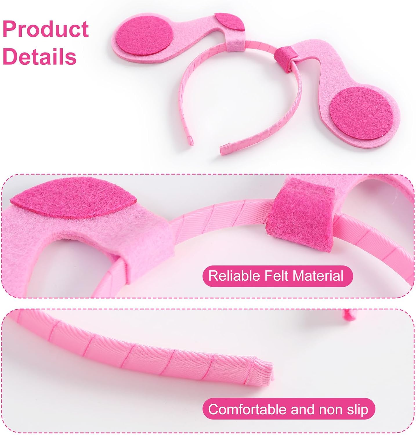 Blue Pink Dog Ears Headband Women Cartoon Headpiece Halloween Hair Accessories - Image 3