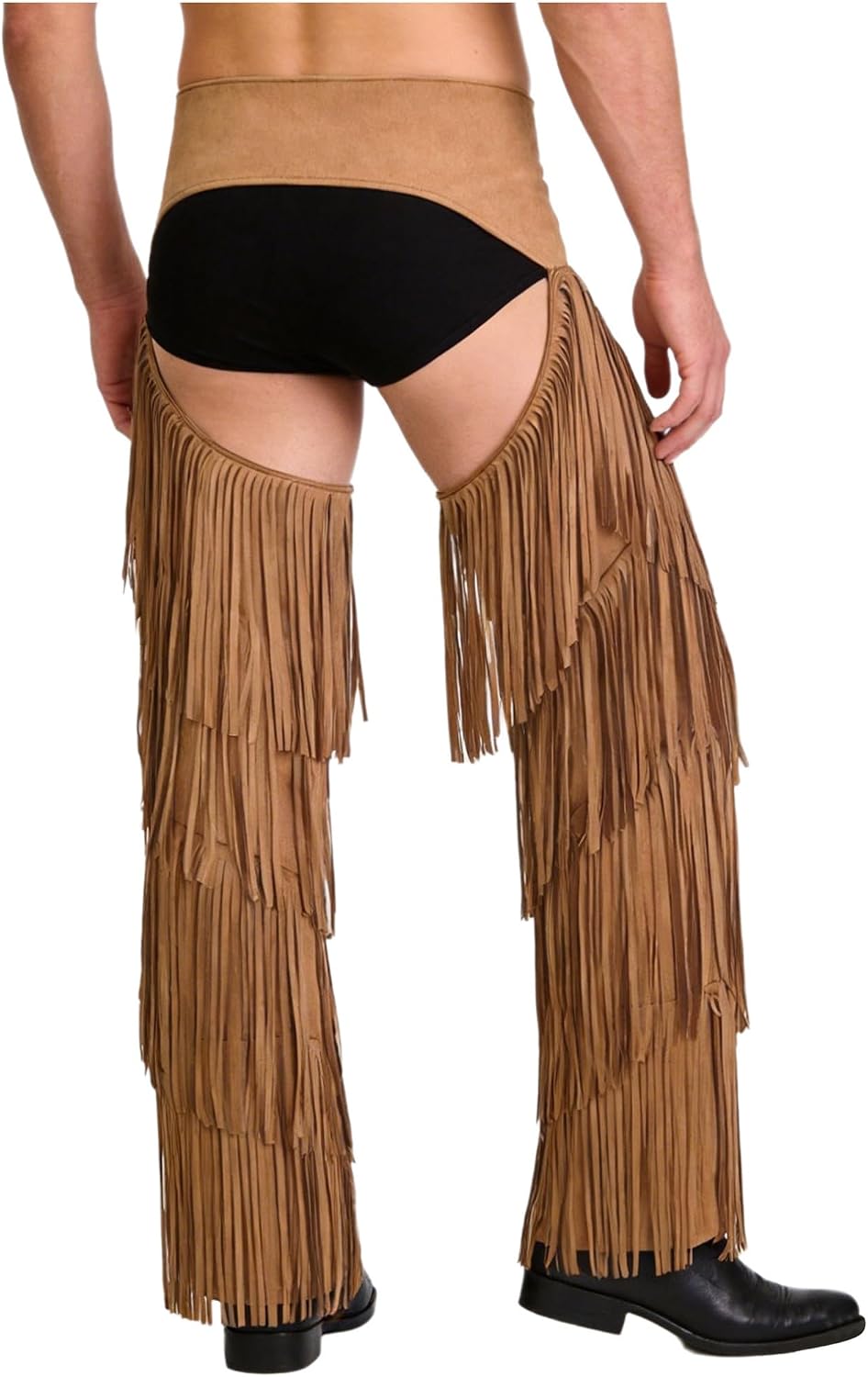 Agoky Western Cowboy Assless Chaps for Men's Motorcycle Fringe Pants