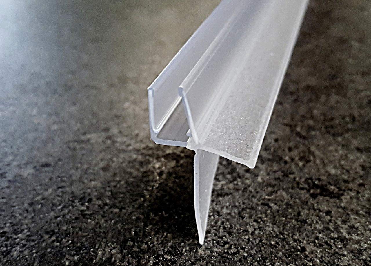 KRISTHAL Duschdichtung Duschtür mit kürzbarer Lippe (30 mm) zum Anpassen und mit Abtropfleiste, 200 cm, für 6 und 8 mm, Art.Nr. 5160