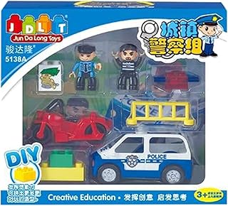 لعبة تركيب مكعبات بتصميم شرطة من جيه دي ال تي - 5138، بلاستيك
