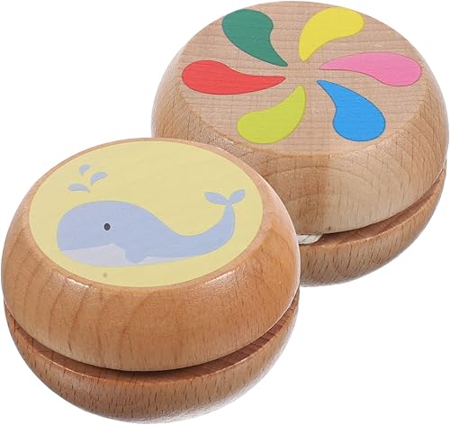 Miniatura 2 de Vaguelly 10 Pcs Children's Yo-yo Wood Toys Finger Kids Toys Classic Wood Yoyo Educational Game Woody Toy Yoyo Ball Automatically Returns Yo-yo