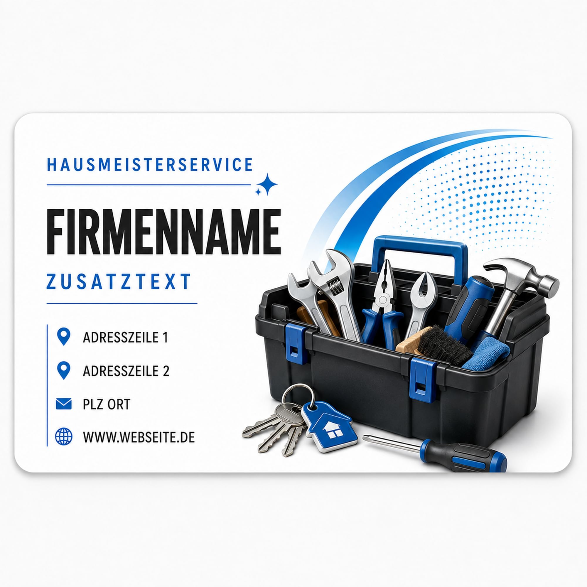 Visitenkarten erstellen - 1000 Stück - Hausmeisterservice - beidseitig