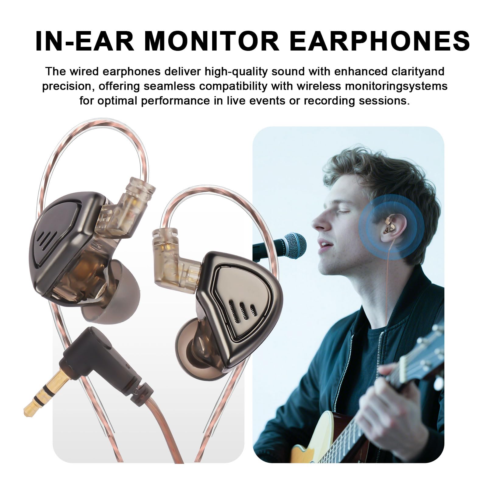 SEM100 Stereo Wireless Monitor System – Dispositivo iOS professionale per performance live e studio audio (1 canale, trasmettitore tascabile 1/2, alta qualità del suono ad alta fedeltà) (SEM100