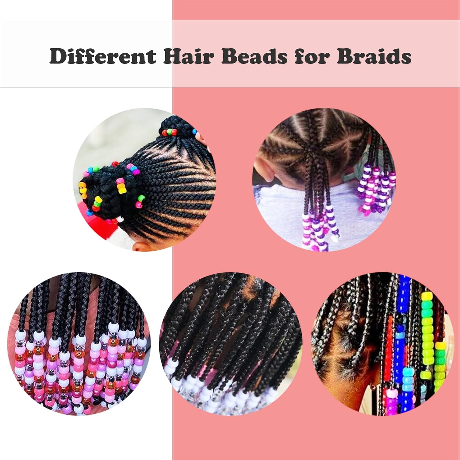 4200Pcs Pony Beads Bulk, 28 Colors Rainbow Pony Beads for Hair Braiding, Plastic Beads for Craft Bracelets Making, DIY Projects - Image 5
