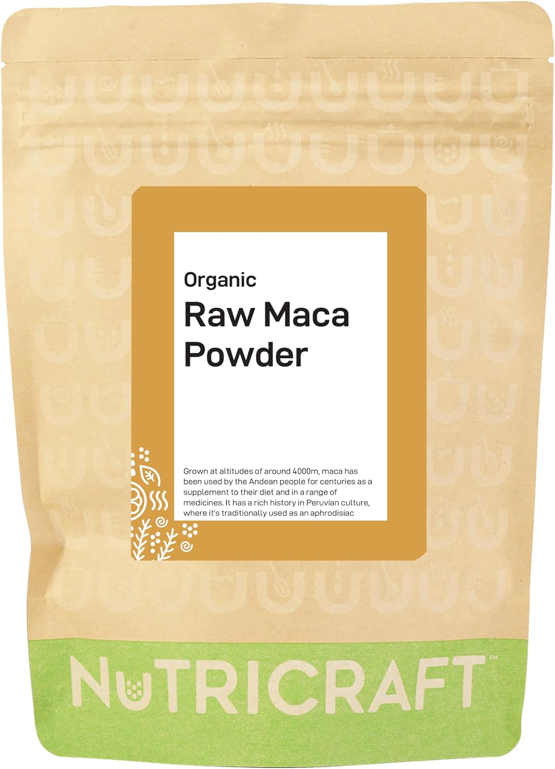 NutriCraft Organic Raw Maca Root Powder (1kg Bag), for Baking, Smoothies, Hot Drinks and Breakfasts - Amazon product rated Grade B