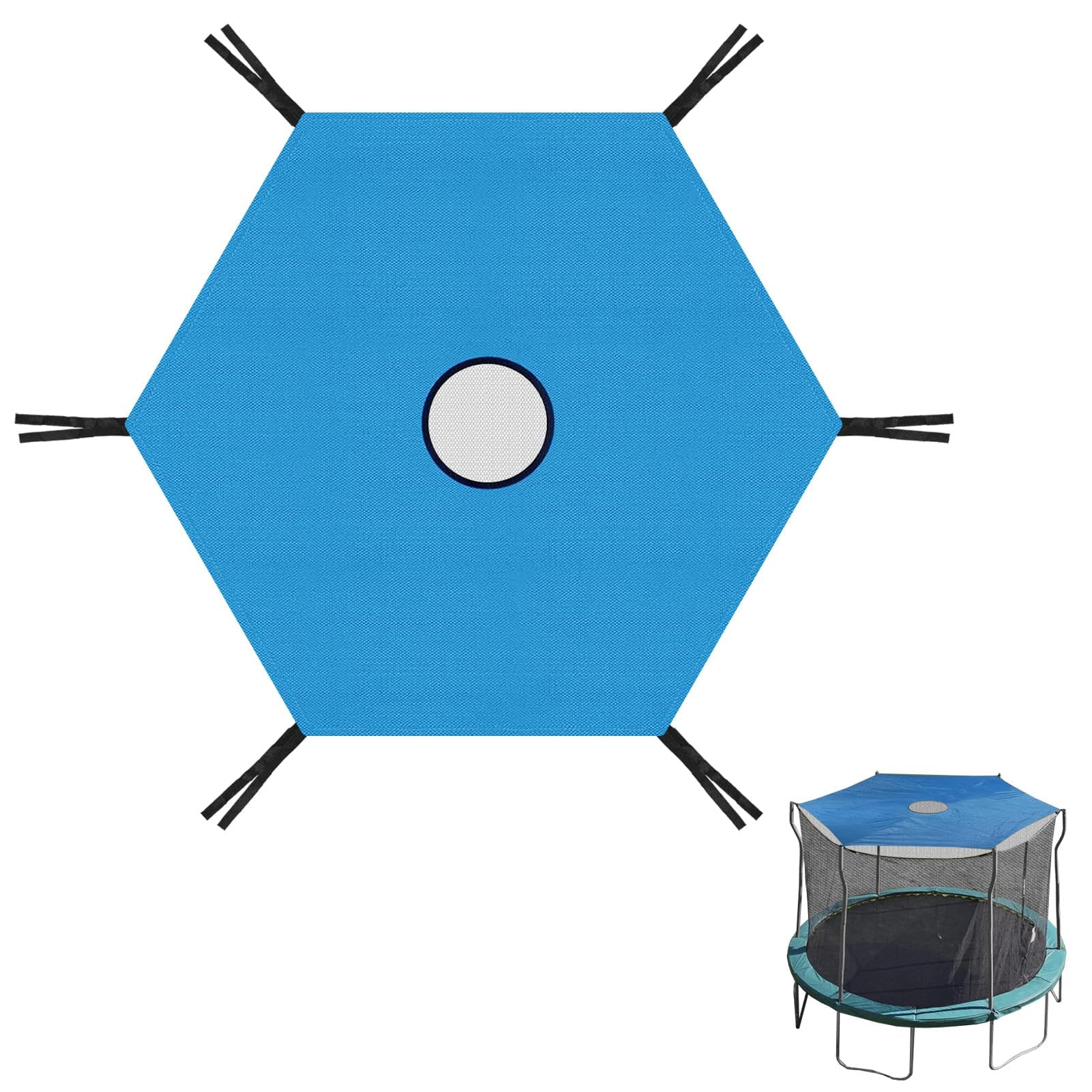 MeYuxg Trampolin Überdachung Abdeckung, 6/8 Stangen Oxford-Stoff Trampolin-Sonnenschutz,UV-Beständige Trampolin Zubehör, für Innenhof, Spielplatz,Outdoor