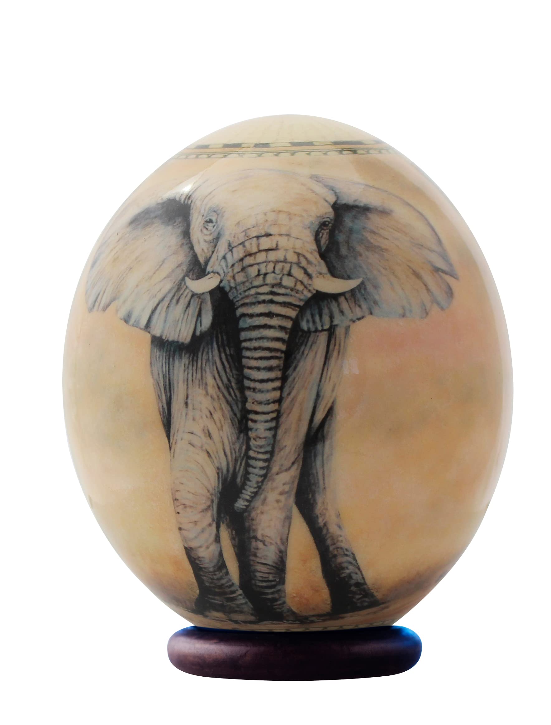 Decoupage Elefanten Straußenei