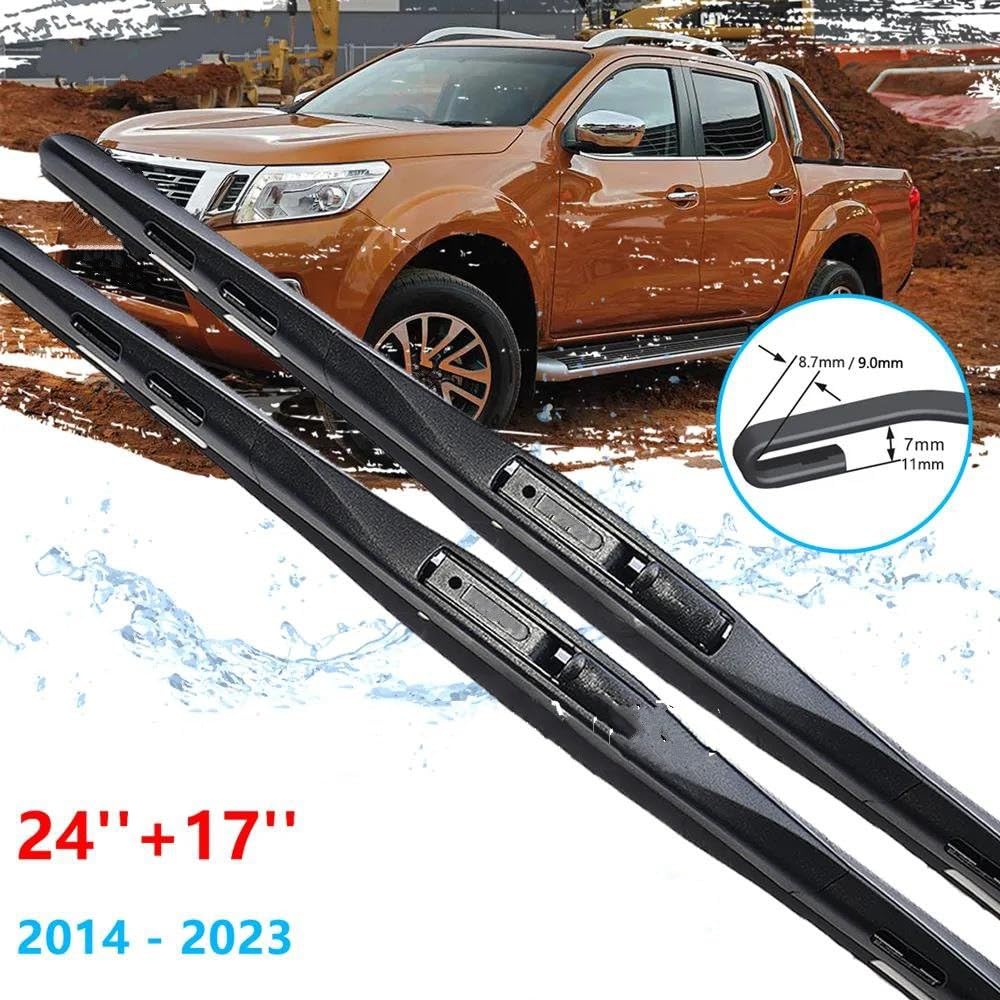 Jeu De Balais D'essuie-glace Plat Avant Pour Nissan NP300 Et Pathfinder 3 - 600 + 480 Mm