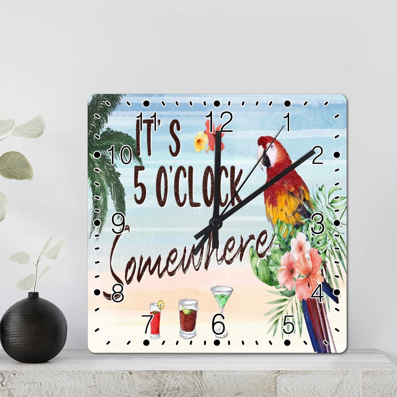 Horloge murale tropicale pour une ambiance de plage dans le salon
