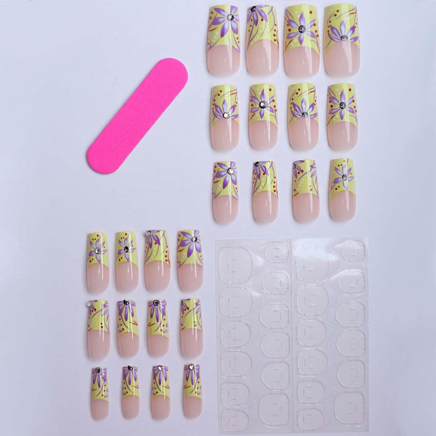 Künstliche Fingernägel Im Ombré-design Mit 3d-blumen Und Gold_voghion.com
