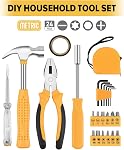 24pcs Home DIY Tool Kit for Household, Office & Garage - General Repair Small Hand Tool Set with Storage Case