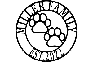 Personalized Dog Themed Metal Name Sign