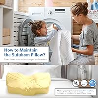 Vista 7 de Almohadas cervicales de espuma viscoelástica, almohada cervical para aliviar el dolor de cuello y hombros, almohada ortopédica ergonómica ajustable