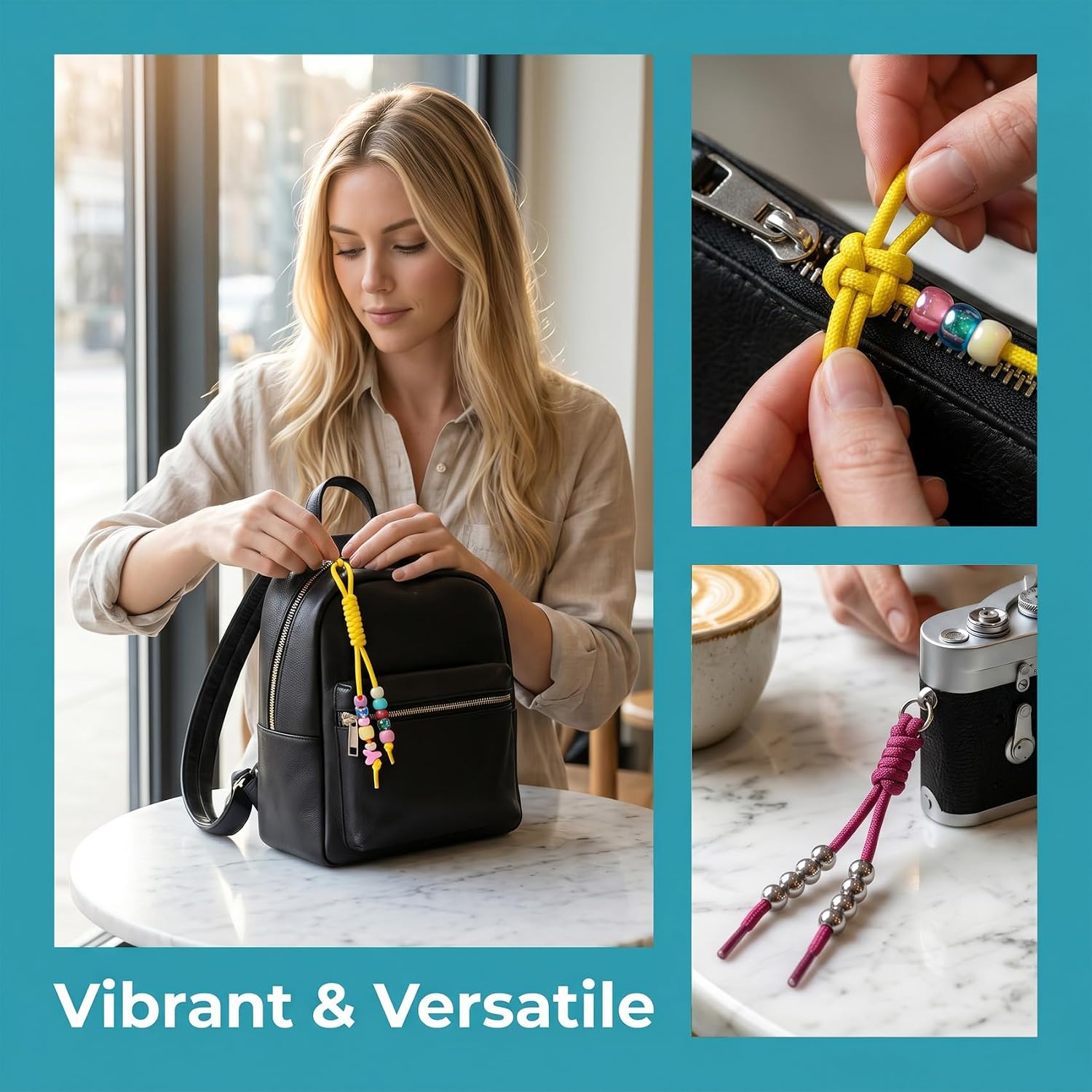 Colorful Paracord Rope Keychain Set image 4