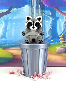 Amazon.com: 3pcs 3D Printed Raccoon, Articulated Gray and Black