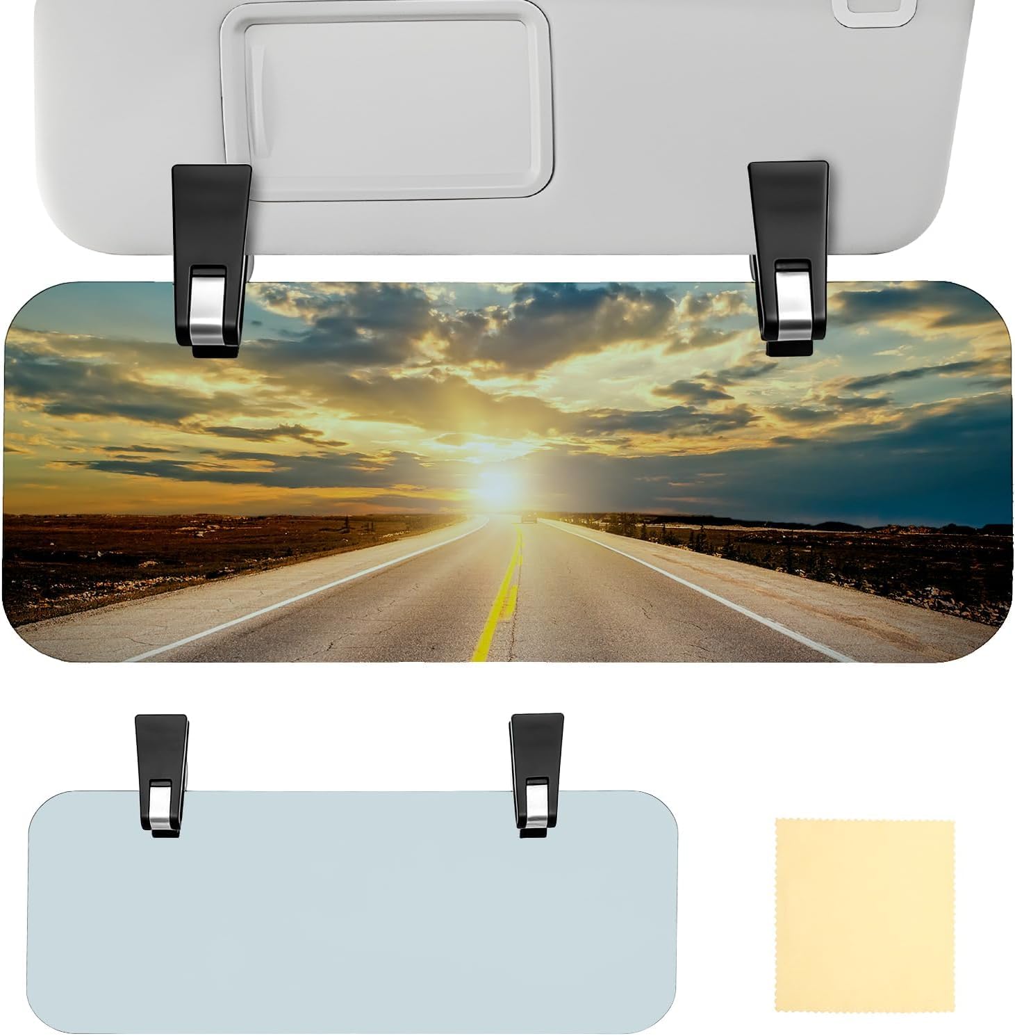 lglfac Sun Visor Extension for Car compatible for Seat Ibiza 5Door/Ibiza 3Door/Ibiza ST 6F 6J 6L 6L2 6L1 6K 6K2 6K1 Car Sun Shade Anti-Glare Polarized, Polarized Lenses Adjustable UV Filter