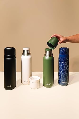 Miniatura 2 de Ello Therma - Termo aislado de acero inoxidable de 32 onzas para bebidas calientes y frías, con tapa a prueba de fugas y taza integrada, aislamiento