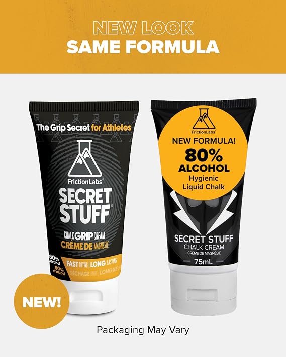 Friction Labs Secret Stuff Liquid Chalk, New Hygienic Formula - Sports Chalk Cream - Great Grip for Gymnastics, Rock Climbing, Sports, Lifting, Pull-Ups, Deadlifts, Kettlebells, Pole
