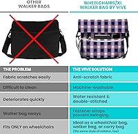 Vista 116 de Bolsa para silla de ruedas, Floral púrpura