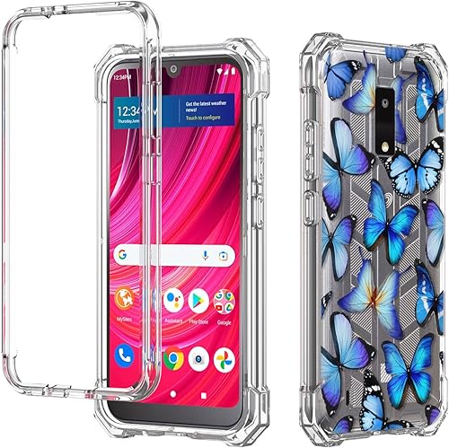 QUIETIP Funda transparente compatible con BLU View 4 B135DL y BLU View 2 2023 con protector de pantalla, silicona a prueba de golpes de