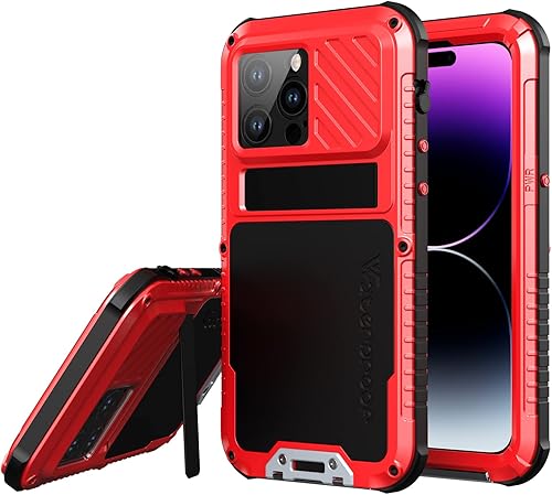 Funda impermeable para iPhone 14 Pro Max, cubierta protectora de cuerpo completo grado militar, a prueba de golpes, a prueba de polvo, bajo el agua, disponible en Yaxa Peru
