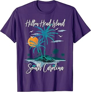 Summer Vacation Retro South Carolina Hilton Head Island T-Shirt for Men Women Kids