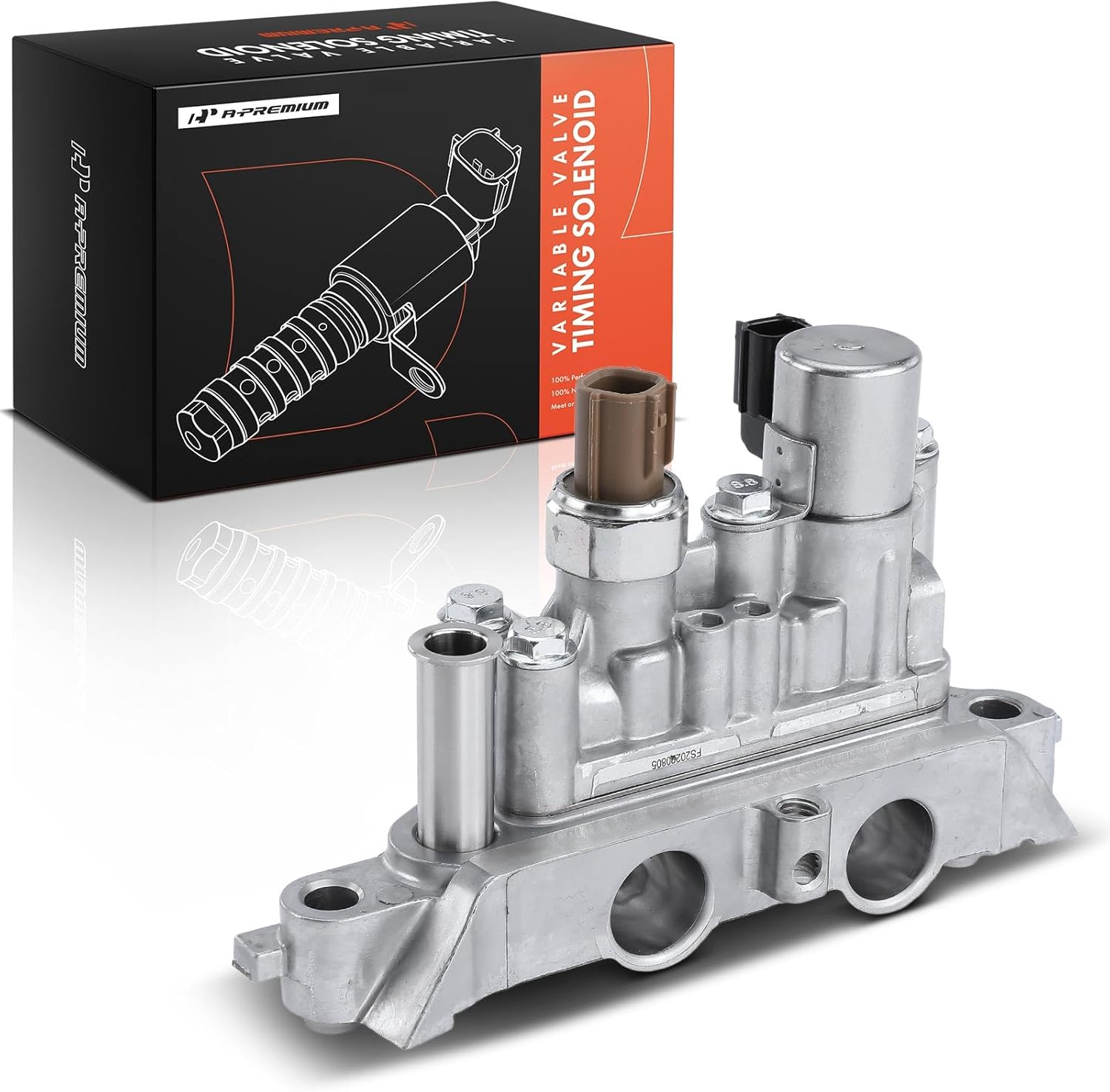 A-Premium Conjunto de válvula de carrete delantero de solenoide de sincronización variable del motor (VVT) compatible con vehículos Acura y Honda –