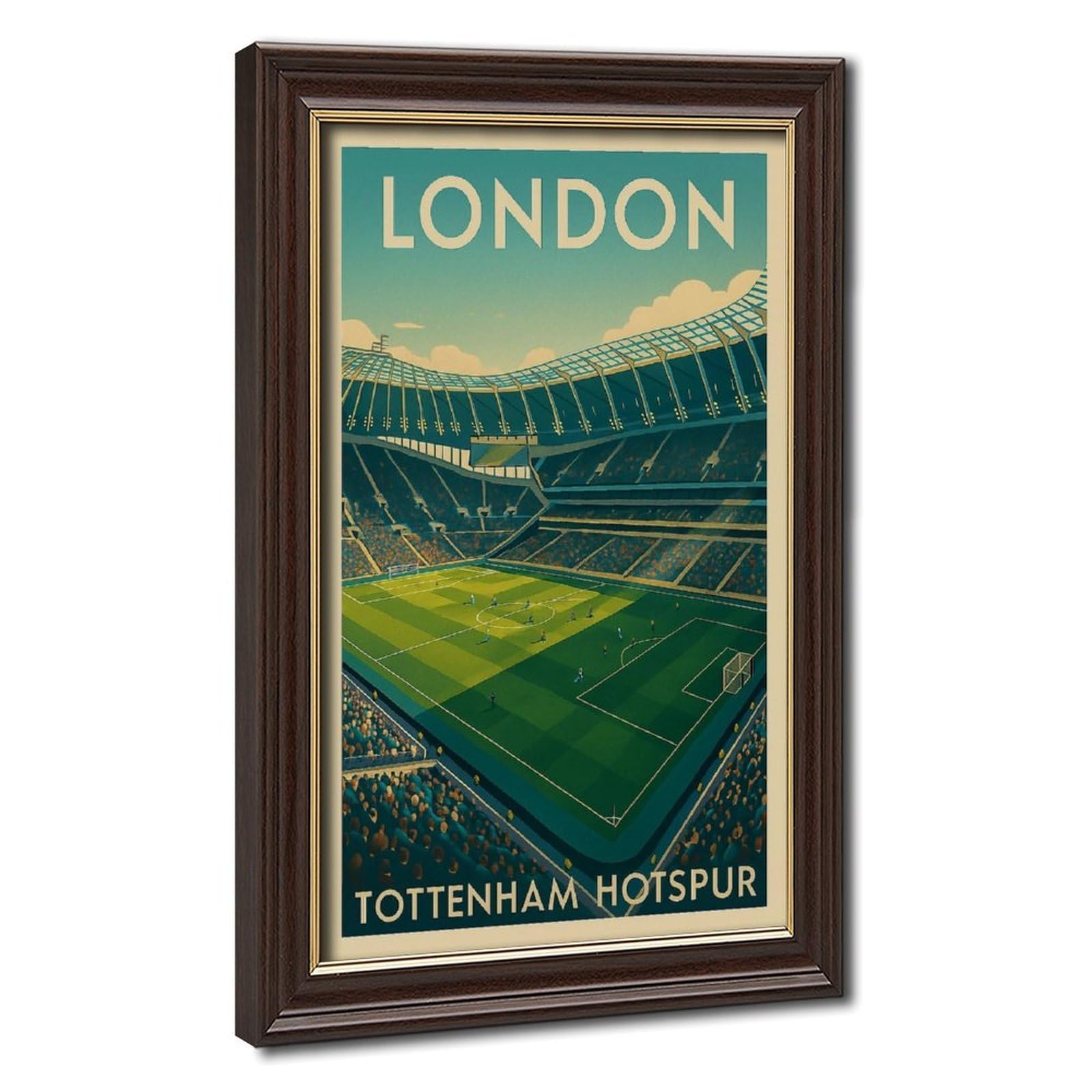 Bareronor Mokume Gane Frame-Style Tottenham Hotspur Canvas Poster For Living Room Decor Gift