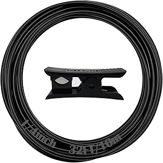 CESFONJER 10 Metros Manguera de Suministro de Agua, 1/4" Tubo Osmosis Iinversa, Manguera Frigorífica, para Sistemas de Ósmosis Inversa, refrigeradores, y Filtros de Agua (negro)