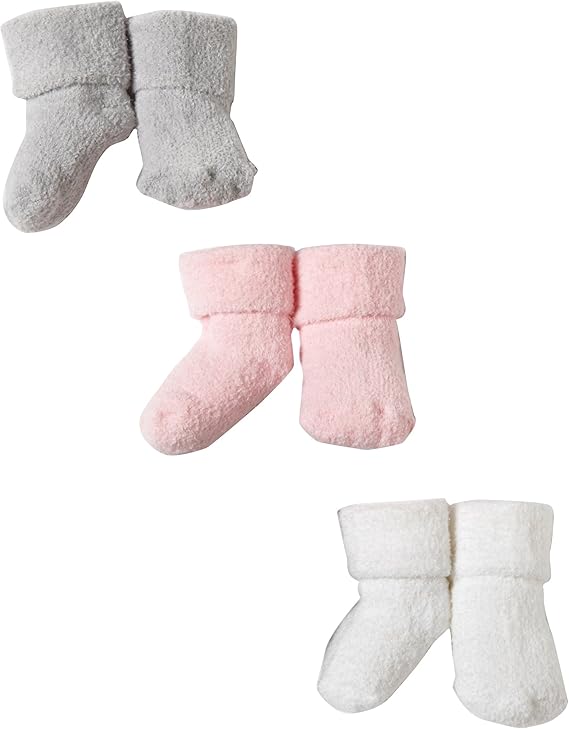 Carter's Baby Girls' Newborn F13 3 Pack Cuff Chenille