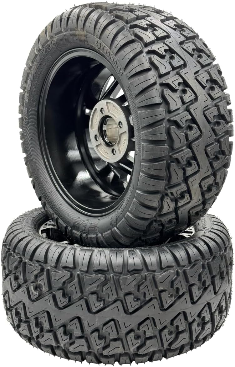 Set of 2-23x10.50-14 Prowler Aluminum Wheel Assembly