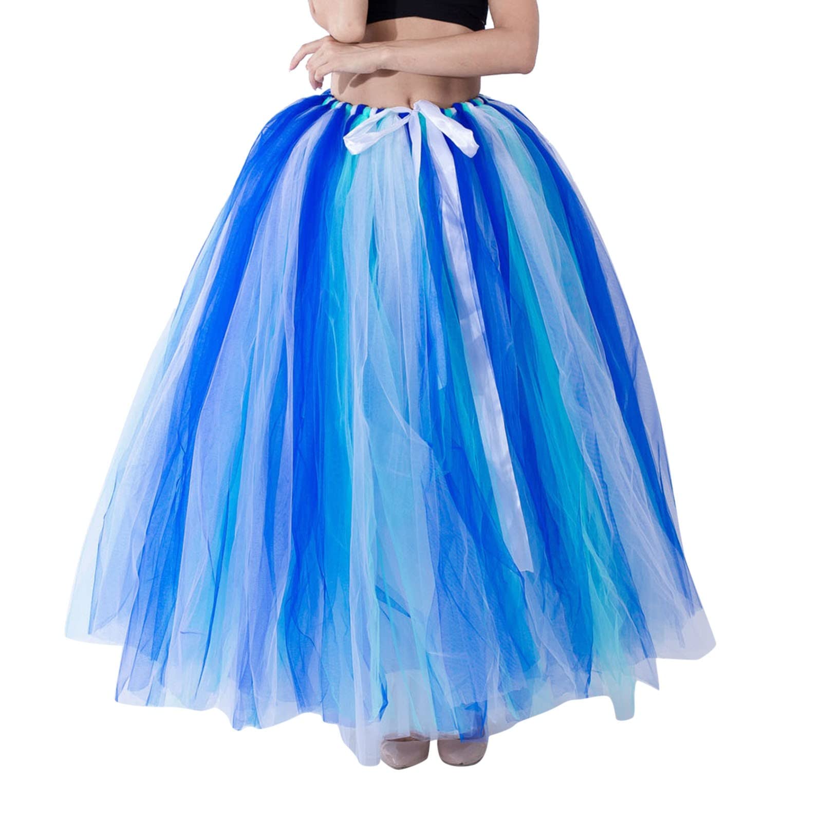Cocila Jupe Tutu en Tulle à Trois Couches pour Adultes Unie Femmes Jupon Danse Classique Femme Tutu Grande Taille Voile Festival Jupes Fluo Adulte Deguisement Transparente Soiree Fille Mini