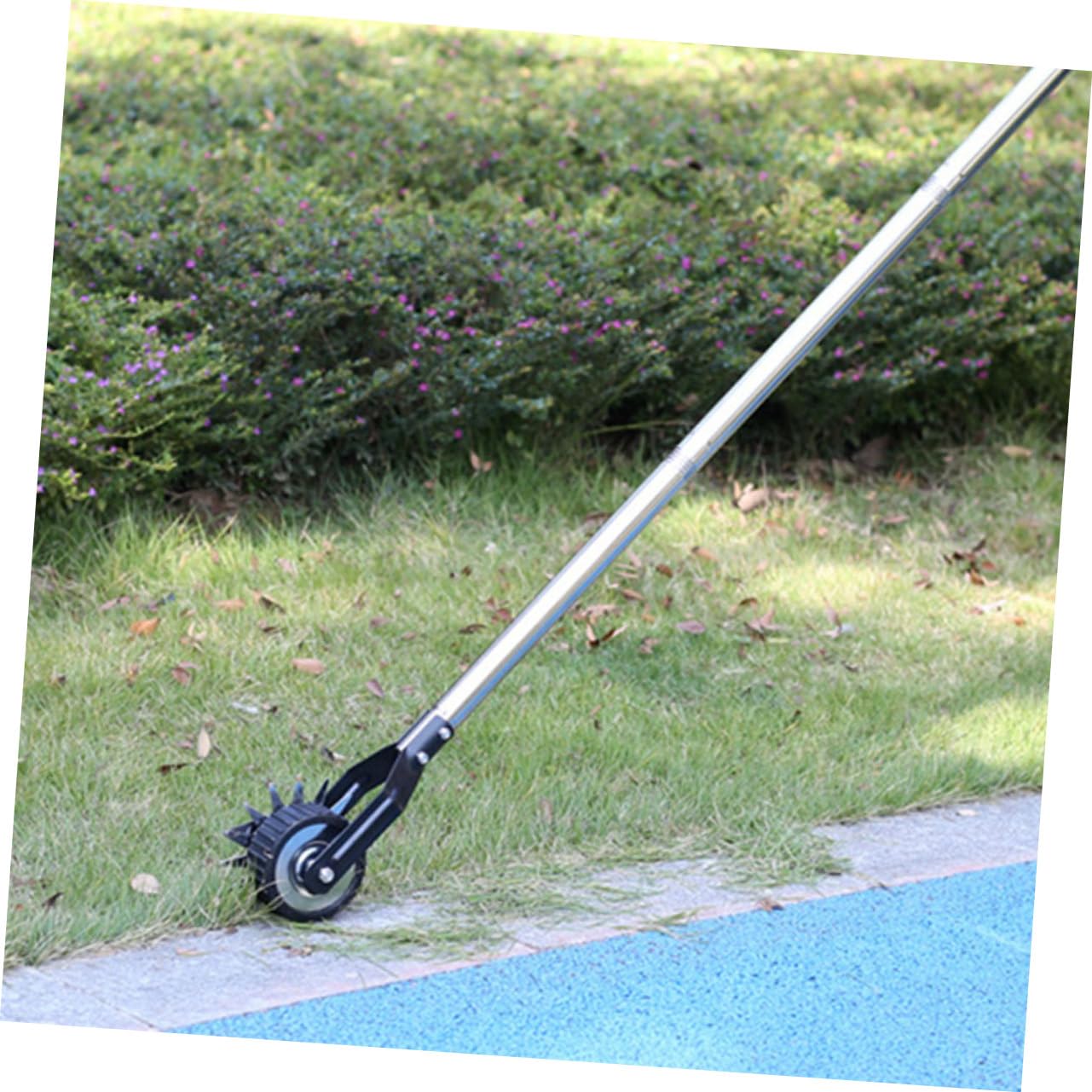 Rad Rotations Metallkantenschneider mit Edelstahlgriff für Rasen und Garten Handkantenschneider mit Gummigriff und Einfachem Transport