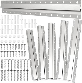16"-6 Pairs French Cleat Hanger,Z-Hanger Picture Hanging Kit,Wall Mounting Brackets Cleat Picture Hanger Kit Z Bar Clips for Hanger Supports 60 lbs,Z Bar Hanger for Pictures,Mirrors,and Art