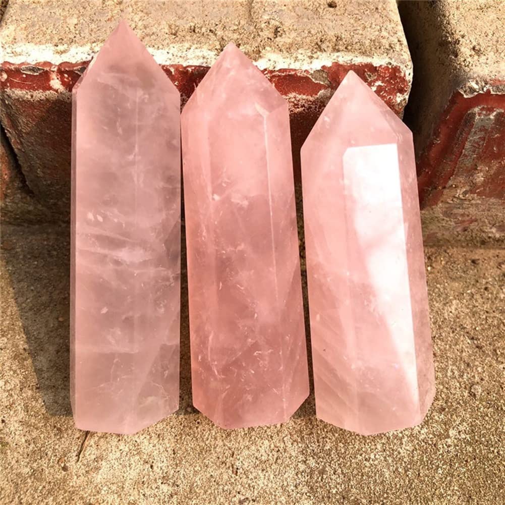 Amazon.co.jp: オーラ クリスタル 天然石 1個 ピンク ローズ クォーツ