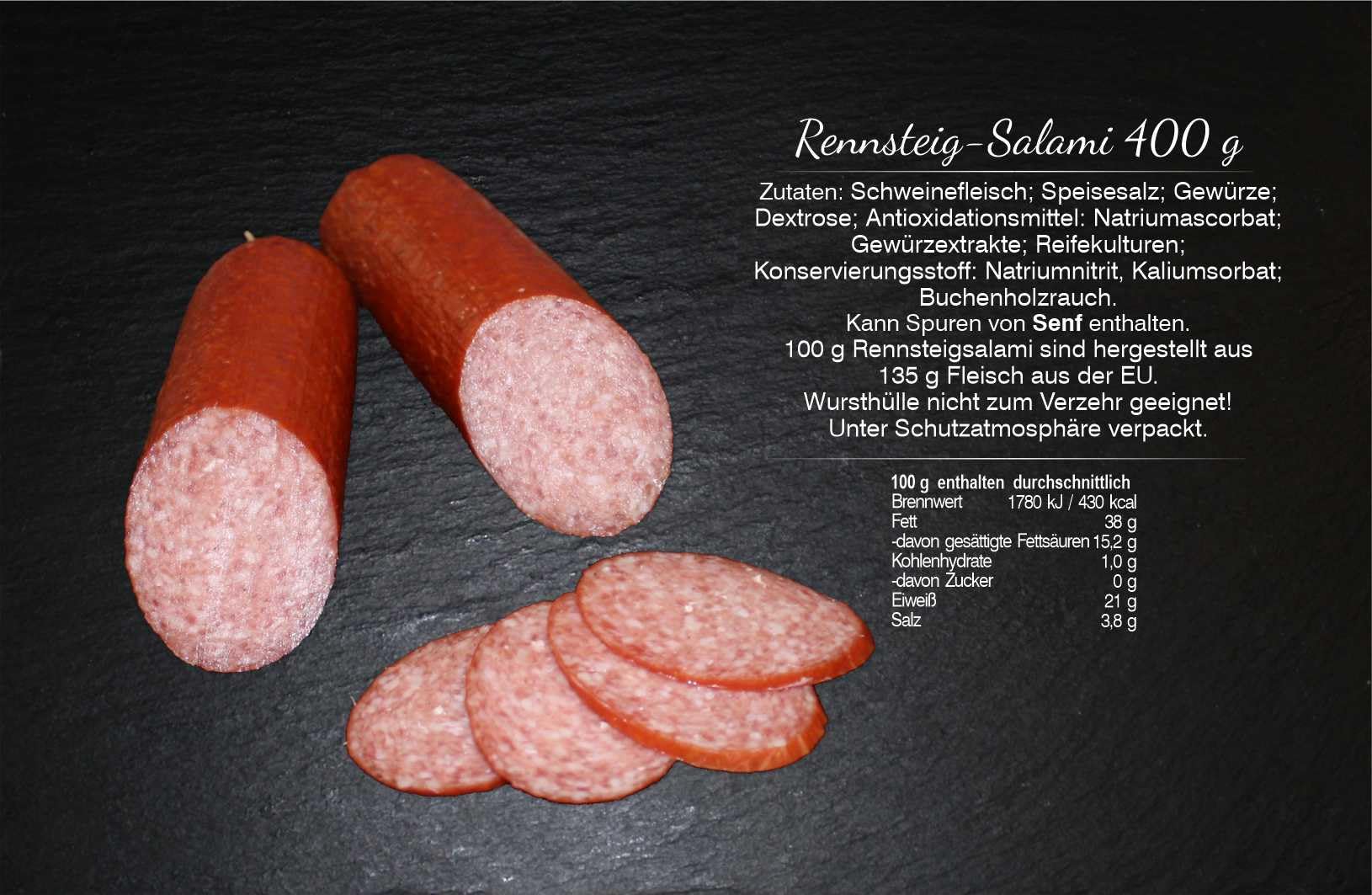Salami Paket I Salamis für Feinschmecker I Wurst aus Thüringen