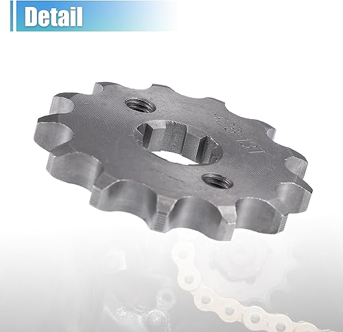 Miniatura 5 de X AUTOHAUX 1 Set 428 Style 13 Teeth 17mm ID Motorcycle Front Engine Sprocket Fit for 50cc 70cc 110cc 125cc Motorcycle Dirt Pit Bike Mini Bike ATV