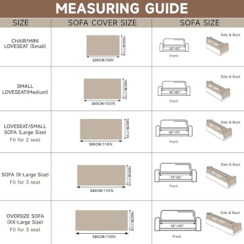 Vista 65 de VClife - Funda para sofá de 2 plazas o modular, de felpilla, antideslizante, lavable, apta para perros, protectora, caqui, 71 x 118 pulgadas 0 0