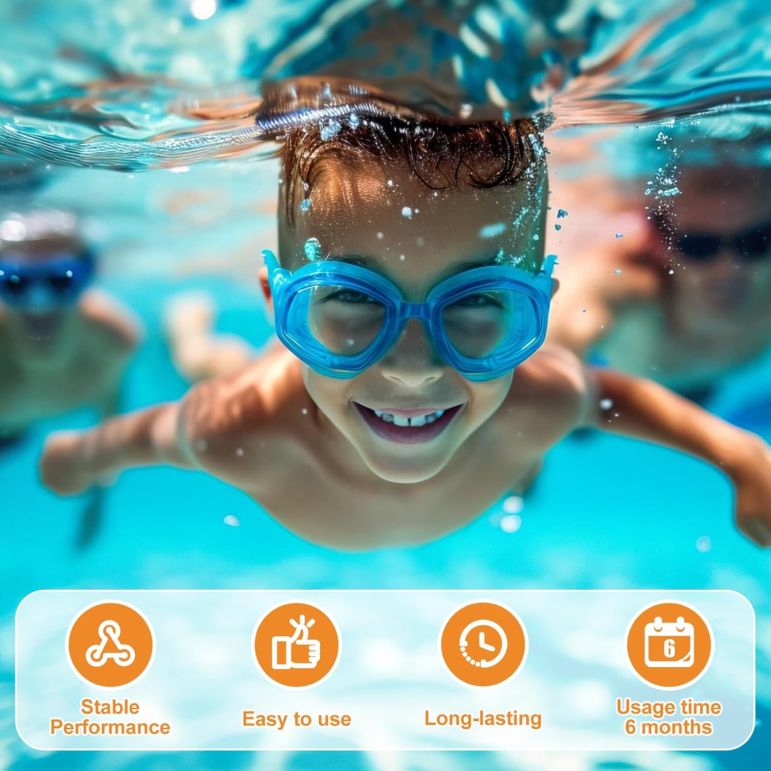 Pool Cartridge for 5K–7.5K Gallon Pools, Lasts up to 6 Months, Orange & White