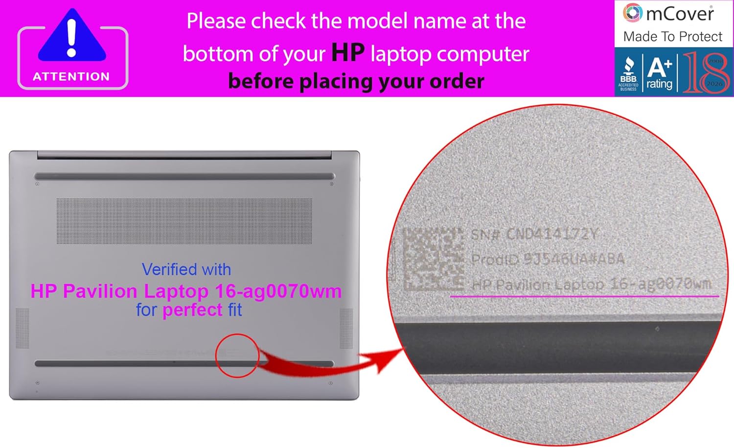 mCover Case ONLY Compatible for 2024+ HP Pavilion 16-inch Laptop PC 16-AFxxxx / 16-AGxxxx Series Windows Notebook (NOT Fitting Any Other HP Models)- Blue