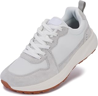 BRONAX Women Wide Toe Box Athletic Casual Shoes Classic Design Sneakers S75 | Wide Width, Comfortable, Breathable, Suede Mesh Upper, Rubber Outsole, Non Slip, Footwear, Road Running, Tennis, Walking