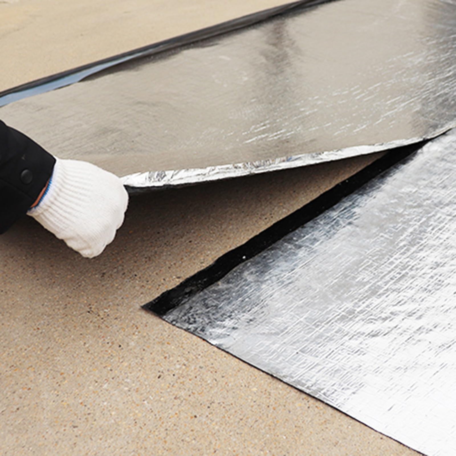 Cinta de reparación de tejas de asfalto impermeable y cinta de sellado F para protección contra fugas, rollo de contrapiso, sellado resistente al agua (T2 mm/A 1 x L7 m)